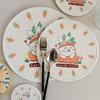 12/18/24/30cm Nordic Style Minimalist Thread Rabbit Carrot Placemat Pattern Household Cotton Anti-Scalding Cup Mat