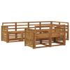 Modular Outdoor Sofa Set 6 Pcs Natural Solid Acacia Wood