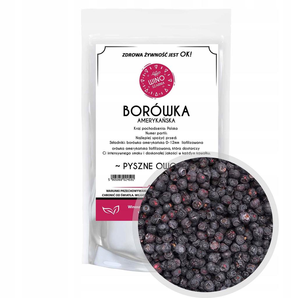 Whole Freeze-Dried American Blueberry - Delicious Fruit - 50g