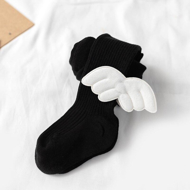 1 para śliczne rajstopy legginsy skarpetki dla dziewczynki bawełna wiosna jesień rajstopy ze skrzydłami anioła Kawaii skarpetki dla dzieci w wieku 0-6 lat