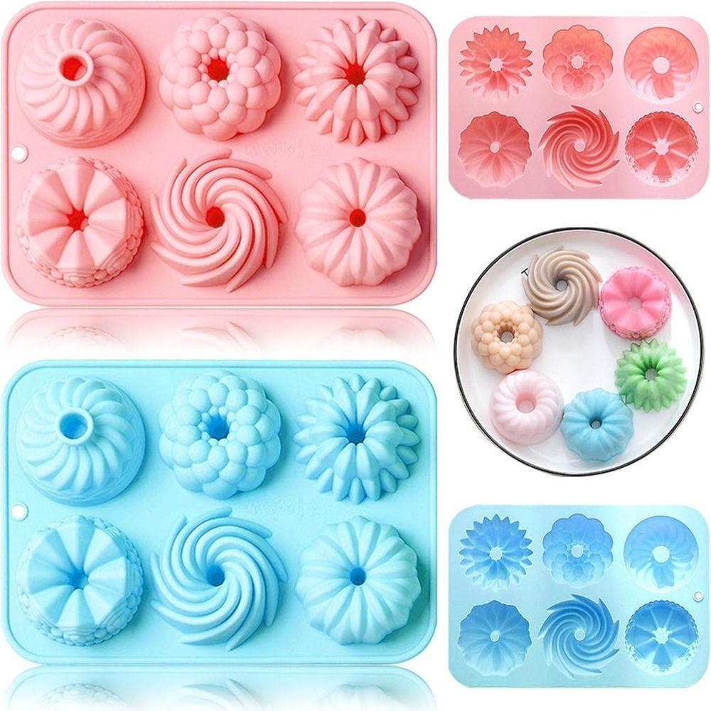Non-Stick Fluted Tube Cake Pan Silicone Cake Molds  For Candy Making Chocolate Crafting