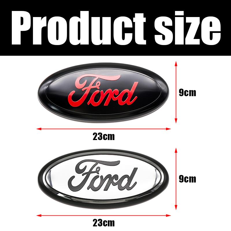22.5cm Car Front Grille Logo Trunk Accessories Hood Sticker For Ford Focus S-MAX Mk2 Mk3 Ranger Fiesta Mk7 Mondeo Mk4 Kuga
