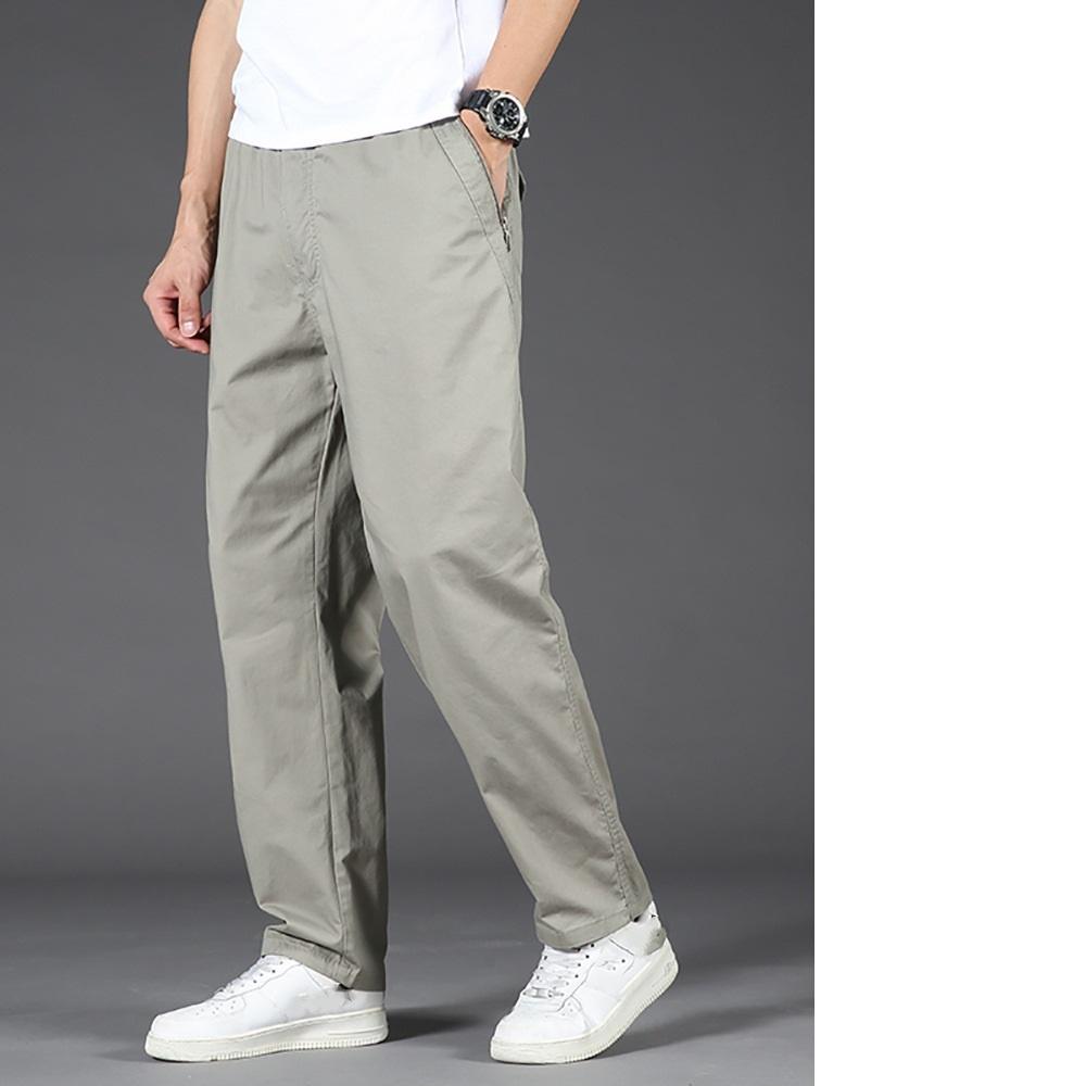

Осенние и весенние рабочие брюки, свободный крой, брюки-карго, практичные хлопковые спортивные брюки, черные брюки цвета хаки, мужская одежда S светло-серый