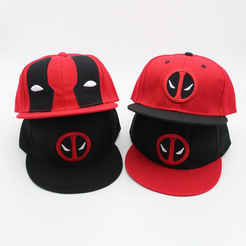 Adjustable Baseball Deadpool Cap Flat Brim Hat Accessory Decorations