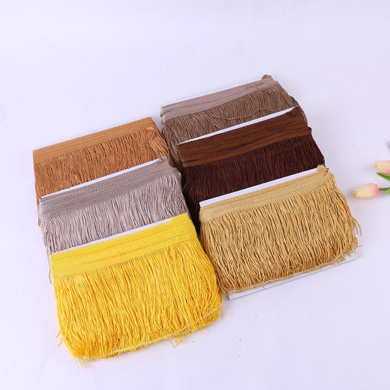 10 Meter Fransenquastenbesatz, 15 cm, Spitze, für Latein-Kleid, Makramee, Samba-Tanz, Kleidung, Vorhangspitze, Polyester, Nähen von Kleidungsstücken, Accessoire