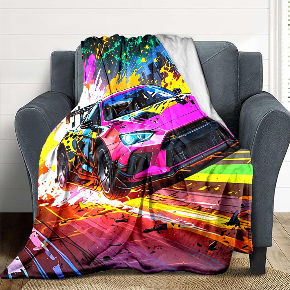 1 Stück Rennräder Leichte Flanelldecke, Bequeme und Warme Decke, für Büro und Camping Schlafsofa, Wohnzimmer116