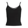 Shop   Women V Neck Lace Adjustable Cami With Bra Cup Inner iVory Lsl Wsh 21261