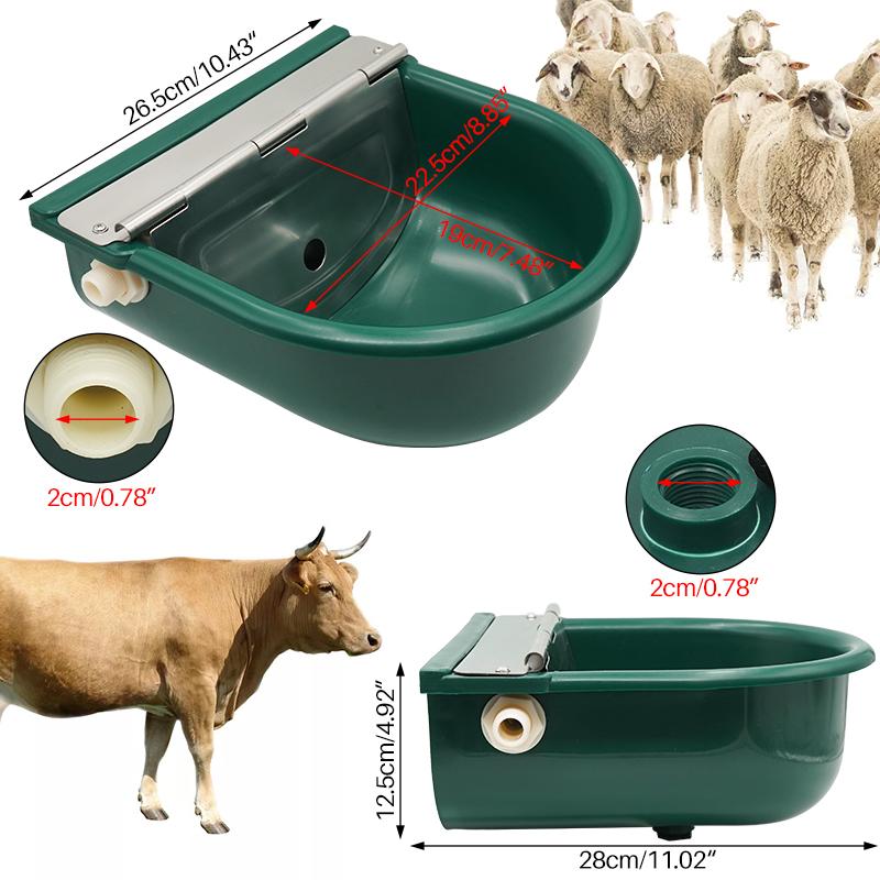 Viehzucht Rind Ziege Wassertränkebecken Automatische Wasserschale Schwimmerventil Kuh Pferd Tränkebecken Nutztiere Fütterungsausrüstungen