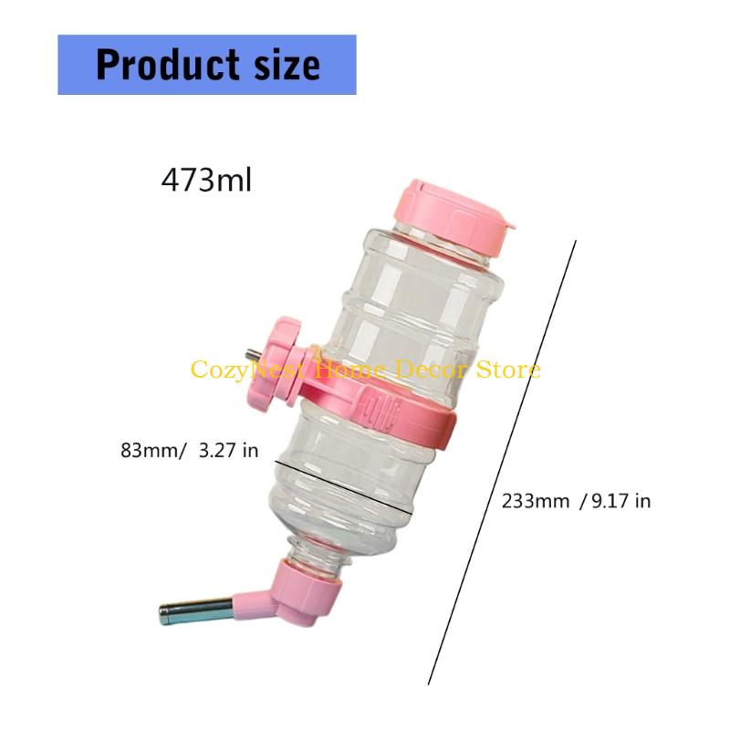 92MF Cage Mount Pet Water Dispenser Automatic Drinker Large Capacity Easy To Install