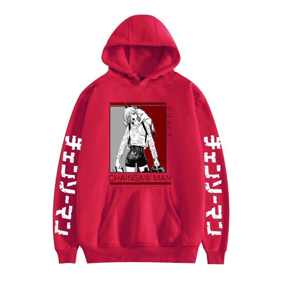 Chainsaw Man Otoño Invierno Forro Polar Ropa de Calle Tops Hombre Mujer Moda Sudaderas