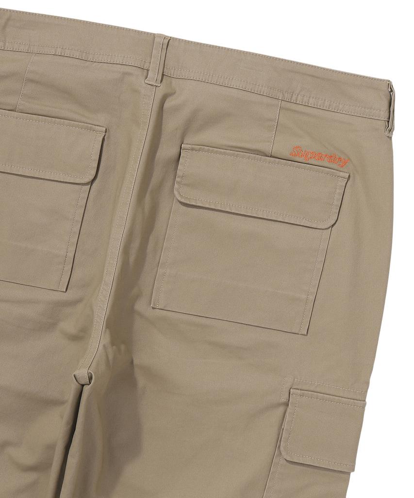 Syupeodeulai Label Slim Cargo Pants Dark Beige Sdmlwap60Dbe