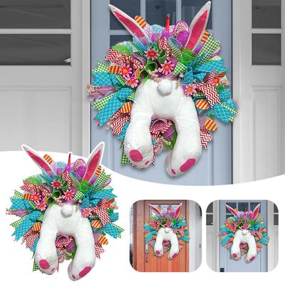 2024 Paskalya Elektrikli Tavşan Çelengi Günlük Yaşam İçin Şık Benzersiz Asılı Sanat Eşyaları