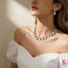 Beauty Necklace Earrings Set Fashion Jewelry Bridal Dress Party Banquet Daily Wear