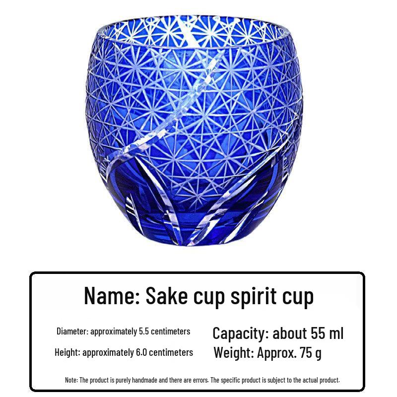 Edo Kiriko Handgeschnitztes Japanisches Sake & Spirituosen Glas