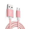 Micro USB kábel Nylonový opletený dátový rýchlonabíjací USB kábel pre Samsung Xiaomi Redmi Huawei LG Microusb Android telefónne káble
