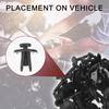 Car Front Fender Skirt Clip for GM for Chrysler Durable No.14019205 | Bumper Push Type Plastic Retainer Rivets Black 100 Pcs