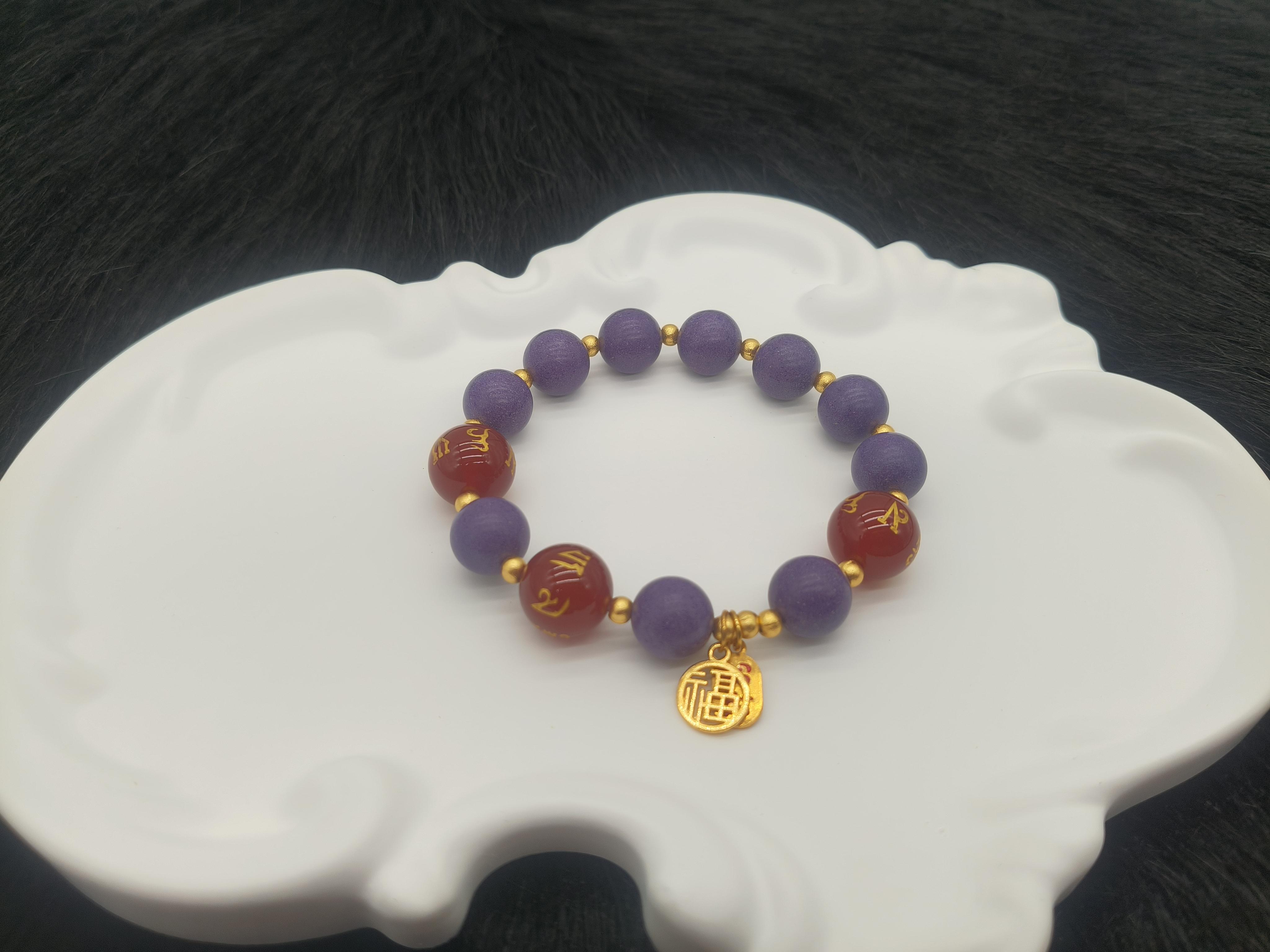 Purple Fortune Zen Calm Incense Bracelet
