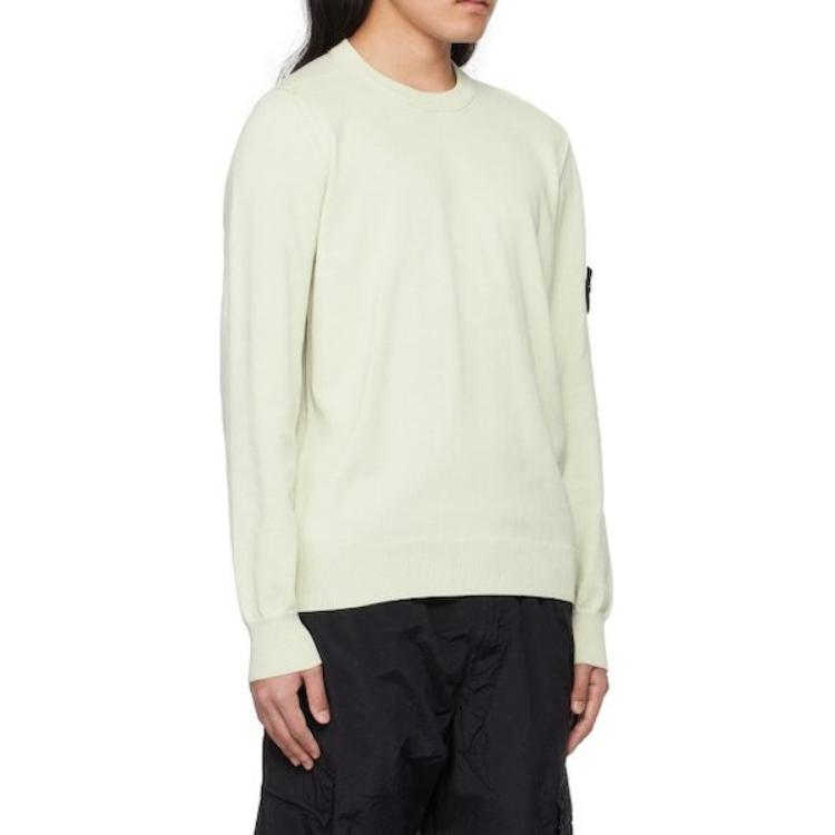 Stone Island Long-Sleeve Tee Pistachio Men Tops Yellow 8015540B2-V0051