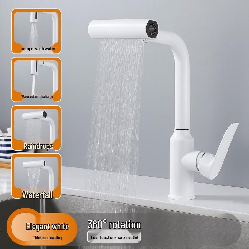 TLXT Kitchen Sink Wall-Mounted Waterfall Faucet