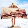 Fantasy Cherry Blossom Print Beach Towel Lightweight Bath Towel Sport Bar Spa Travel Towels Microfiber Quick Dry Swimming Cover