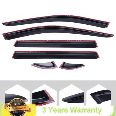 6 Pièces Accessoires Extérieurs Noirs, Pour Toyota RAV4 2019 2020-2025 Déflecteur de Fenêtre Visière de Porte Design Intégré Pare-Pluie Pare-Soleil