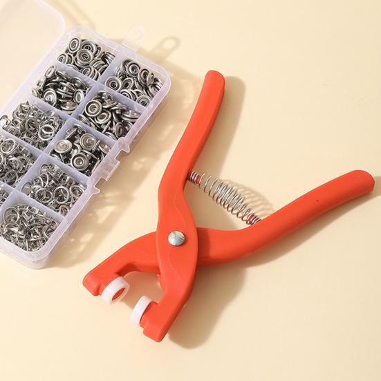 Butoane de fixare metalice cu clești de fixare Set de instrumente de presare Design ergonomic Ușor de utilizat Capsă de țesătură fără cusut Capsă de îmbrăcăminte
