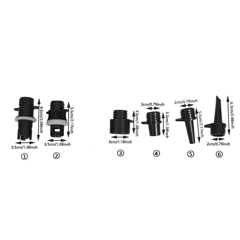 7Pcs Air Valve Adaptor for SUP Board Inflatable Pump Adapter Paddle Boat Kayak Air Valve Pump Connector Tire Air Compressor Kit