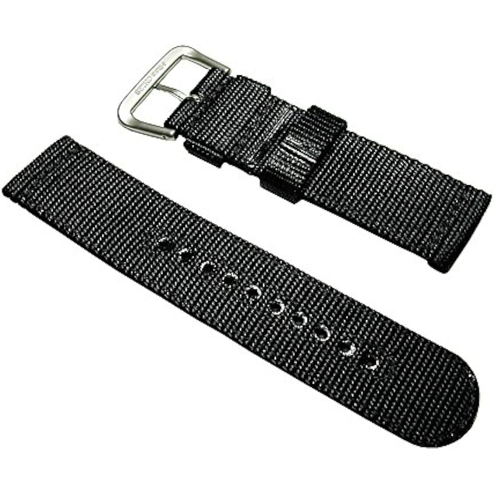 Seiko SEIKOSNZG15JC Genuine Nylon Belt Band 22mm 4A211AL Black