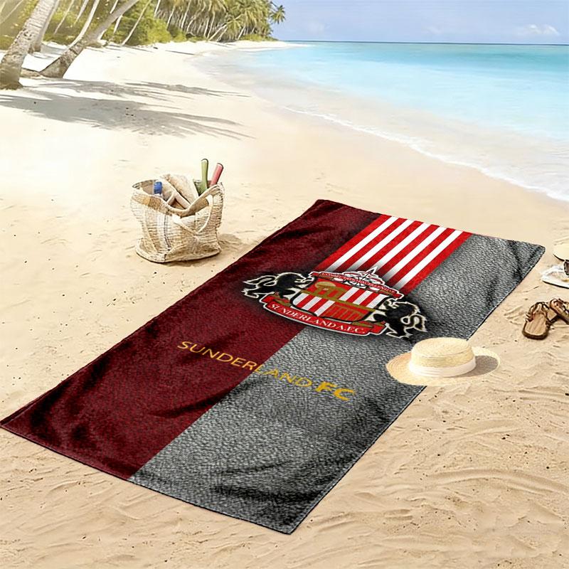 Sunderland A.F Print Beach Towel, Large Soft Quick Dry Towel for Beach Camping Swimming