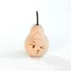 2pcs Handmade Artificial Pear Sculpture Cute Perfume Diffuser Wood Pear Statue  Desktop Decoration