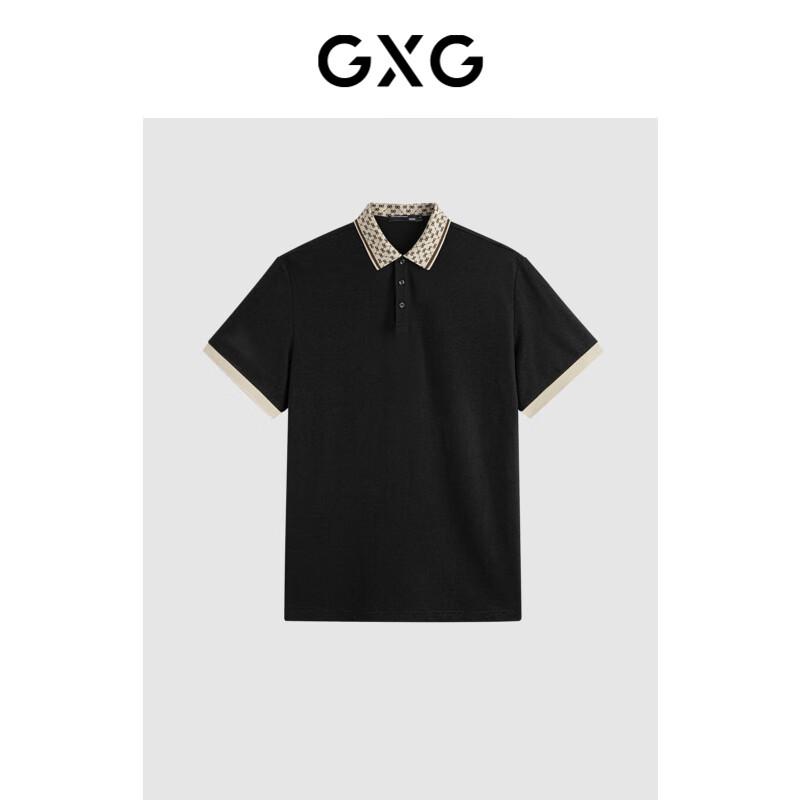 Мужская летняя модная рубашка-поло GXG с цветовыми блоками, 100% хлопок 2XL