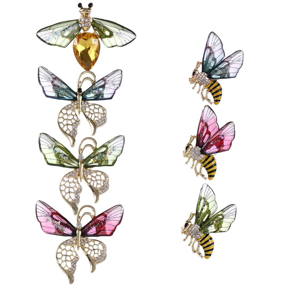 Jewelry For Women Exquisite Korean Style Brooch Suit Accessories Drip Oil Pin Butterfly Shpae