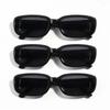 Vintage Black Square Sunglasses Woman Luxury Brand Small Rectangle Sun Glasses Female Gradient Clear Mirror Oculos De So