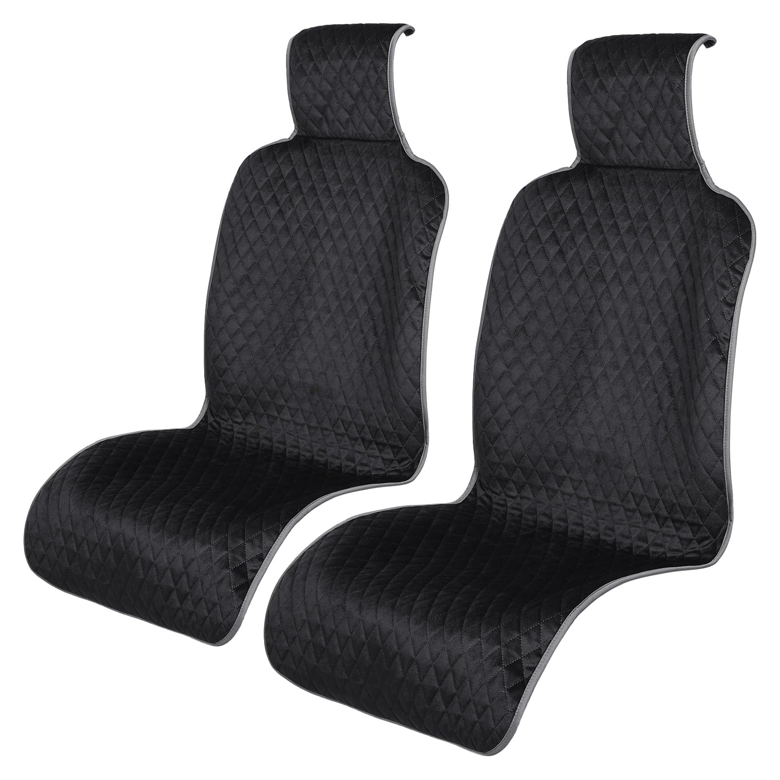 

Автокресло TanYoo стильное, подходит для передних сидений, 2 чехла, прошитое, трехслойная конструкция, легкие/обычные автомобили, противоскользящее, защита, чёрный