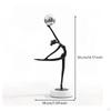 Balletttänzer Figur mit Sockel Abstrakte Ballerina Skulptur Marmor Modern