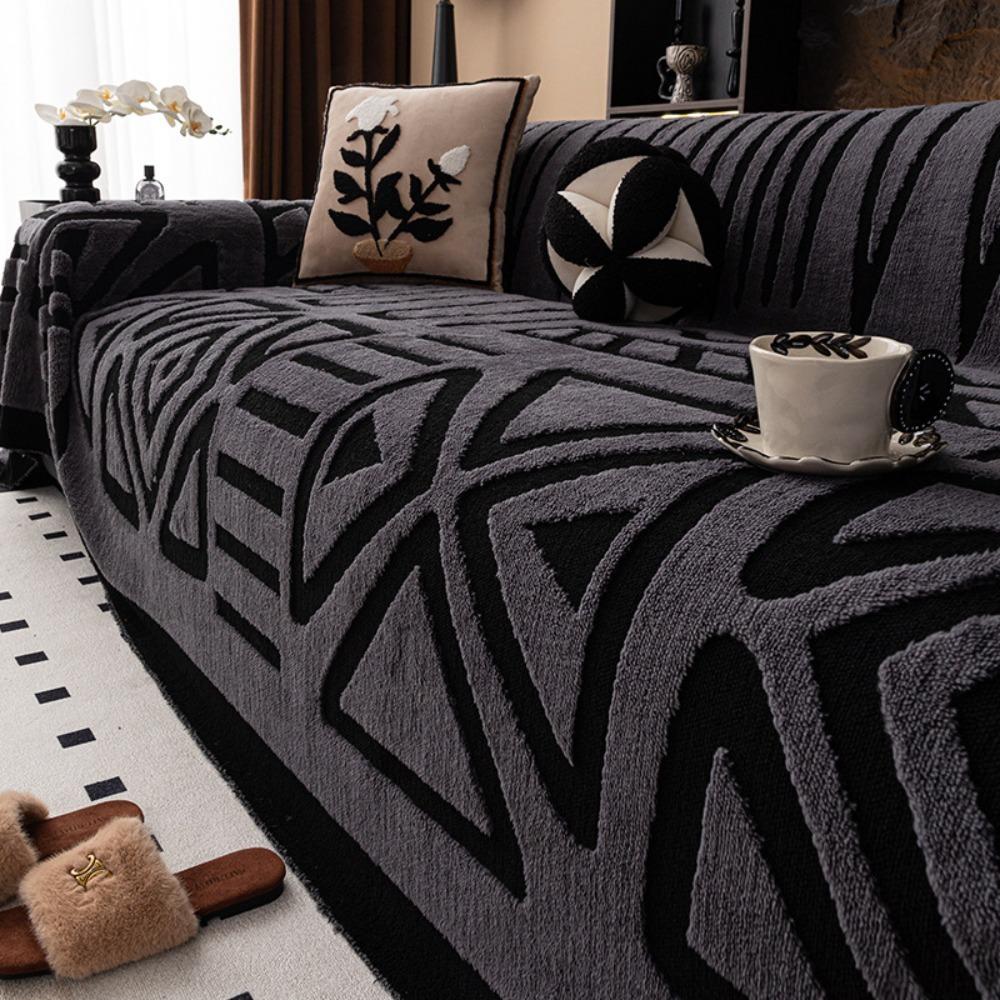 Anti-slip Bohemian Style Sofa Protector Geometric Pattern Couch Cover Luxury Sofa Cover  Apartment
