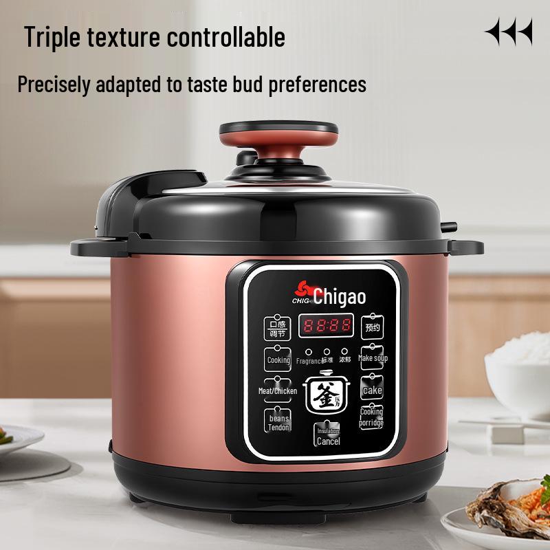 Zhigao 5L Multi-Functional Electric Pressure Cooker - Non-Stick, Rice Cooker, Soup Maker, Smart Pressure Technology