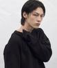 BLR Faded Vintage Henley Knit Sweater Black