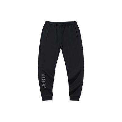 Li Ning Badfive Basketball Series Letter Print Cuffed Casual Sports Pants Women Pants Black AKLQ492-1