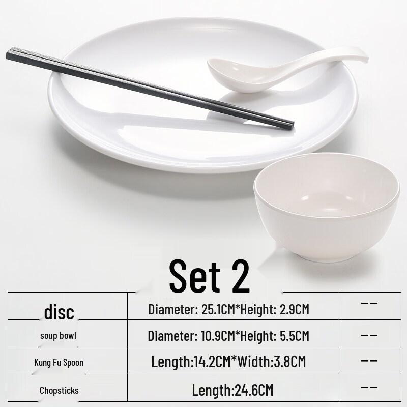 Shengxinhui Melamine Divided Canteen Plates, 5-Pack