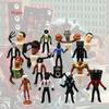 Skibidi 16pcs Toilet Man Action Figure Pvc Home Table Decoration Boy Presents