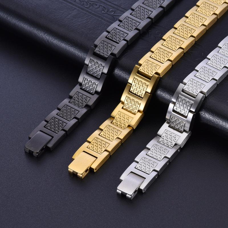 Hot Selling High-quality French Crocodile Pattern Bracelet with 18K Gold-plated Adjustable Non Fading Men's Titanium Steel Bracelet