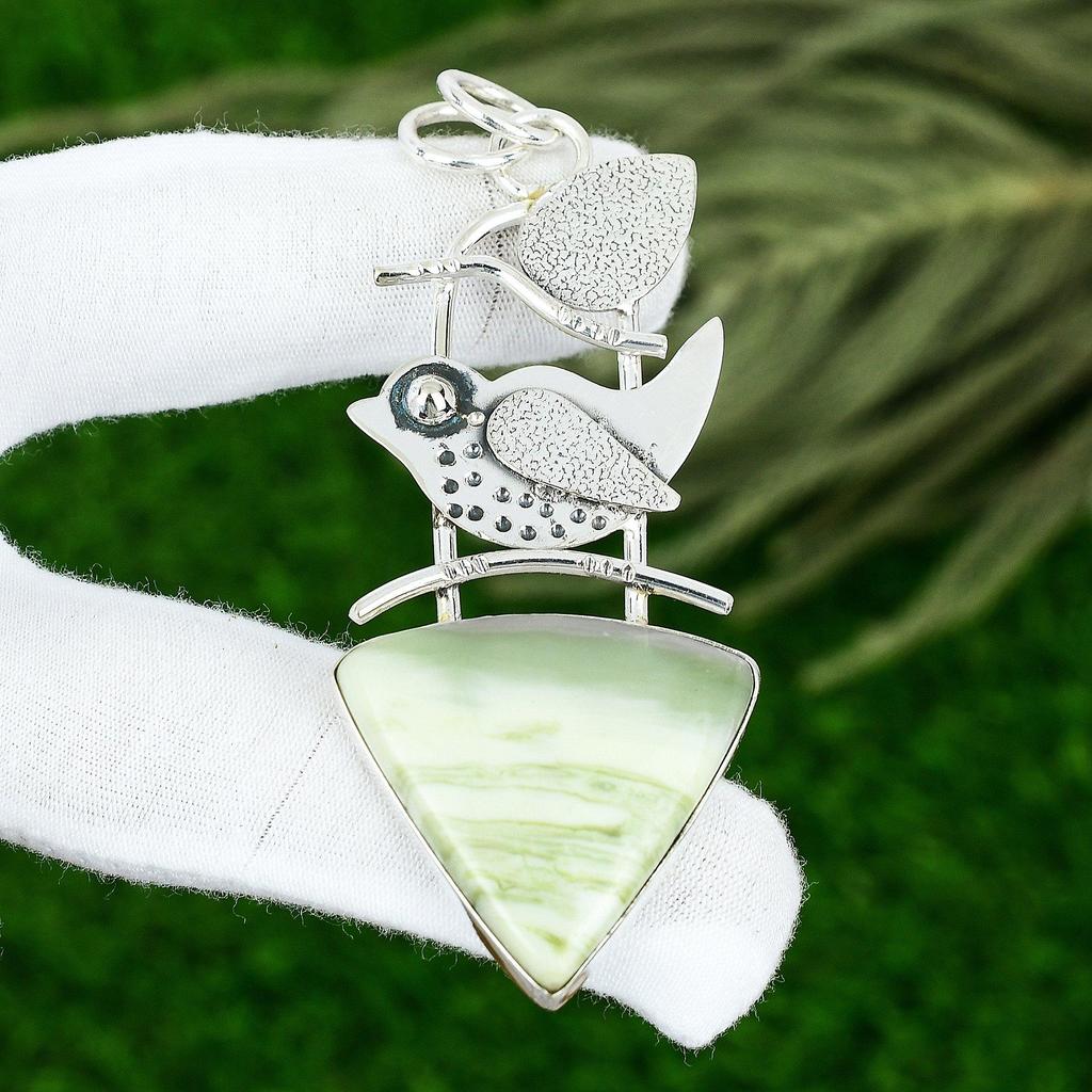 Hochzeitsgeschenk für Sie 925 Silber Natürlicher Kaiserjaspis Edelstein Anhänger