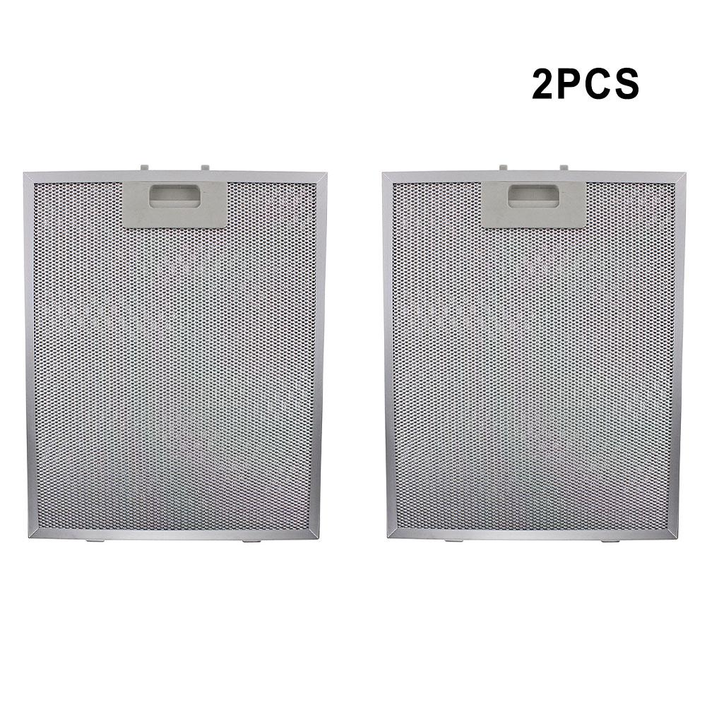 2PCS Filter 320x260x9mm Aluminized Grease Parts Silver