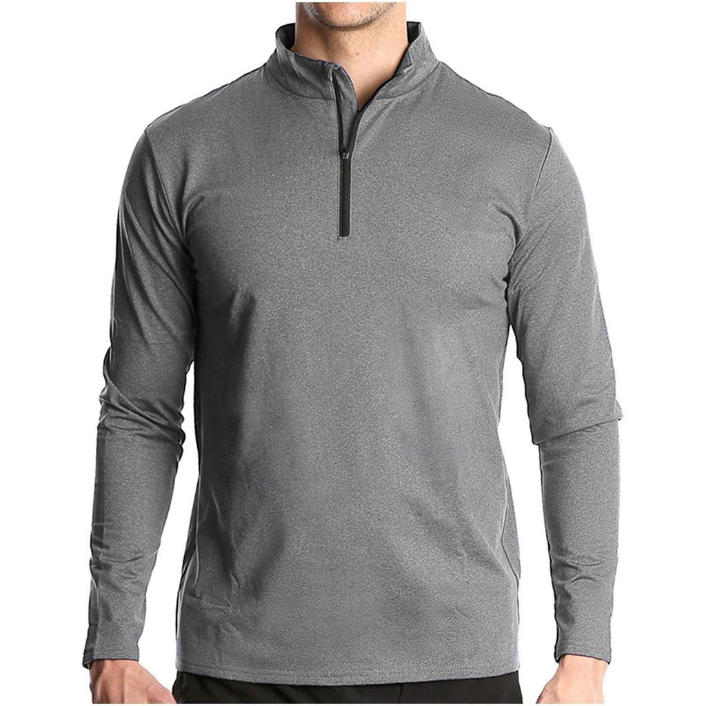 Men's Pullover Sweatshirts Stretch E Lined Long Sleeve Workout Golf Shirt
