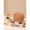 1pcs Toilet and Beauty Tool Storage Bag with Partition, Portable Oxford Cloth, Fashionable Outdoor Portable Makeup Bag