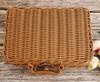 Vintage Rattan Woven Storage Suitcase for Wedding Photography Props & Mid-Autumn Mooncake Decoration