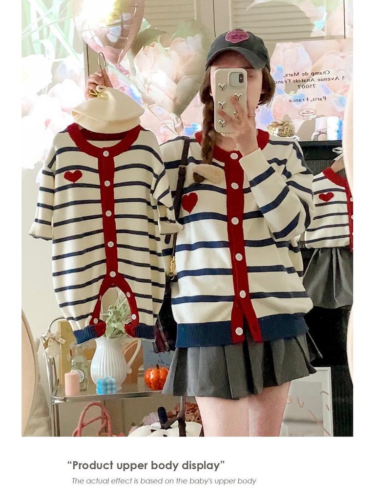 2025 Autumn Family Sweater Set: Versatile Mother-Son/Daughter & Baby Romper