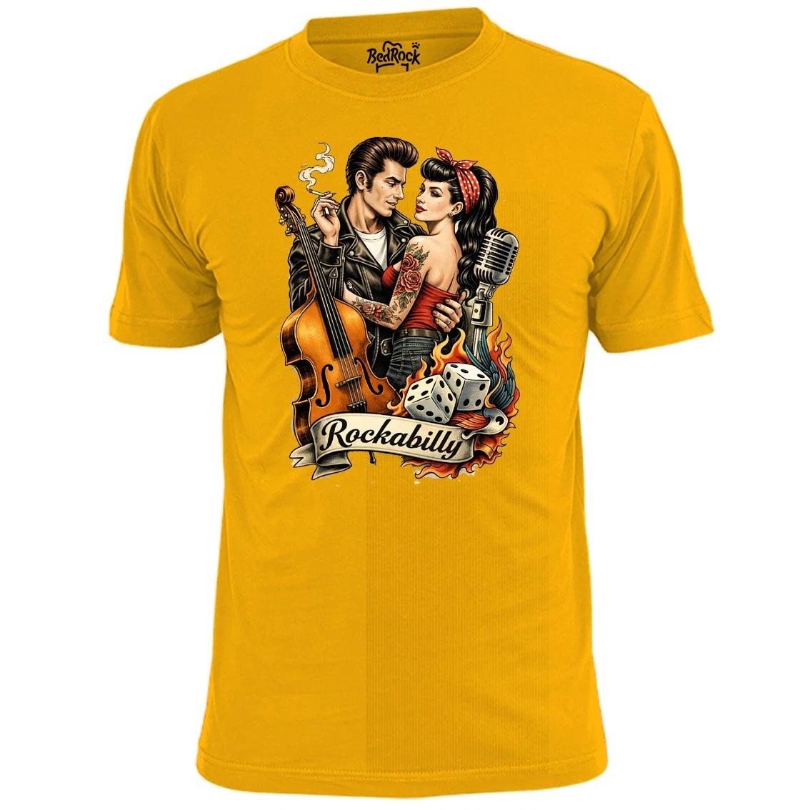 Mens Rockabilly Boy And Girl T shirt Rock n Roll L