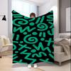 Abstract Pattern Blanket Microfiber Flannel Cover Blanket Bedroom Living Room Sofa Soft And Comfortable Home Decoration